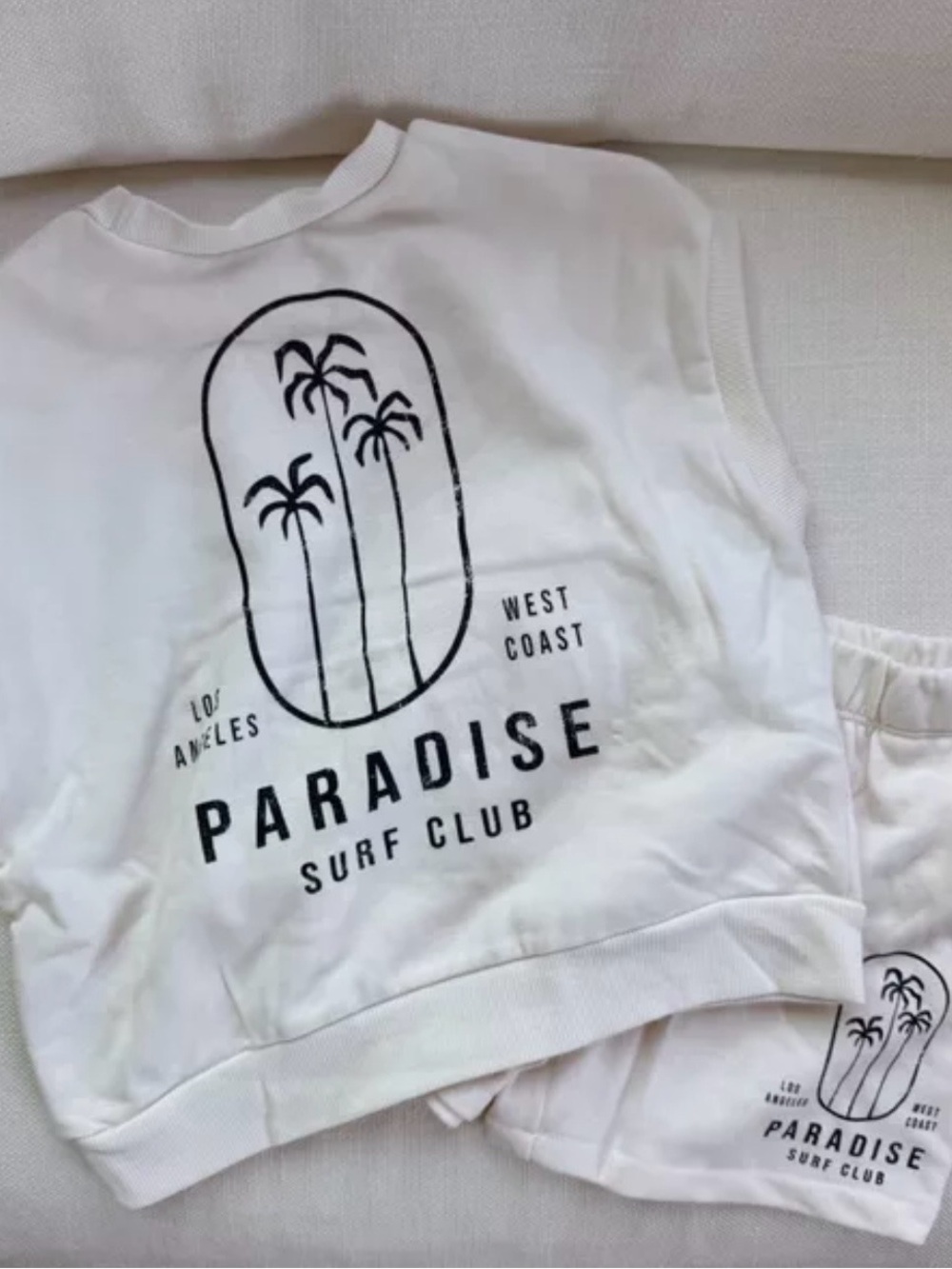 Paradise Surf Club Kids Matching Set - White